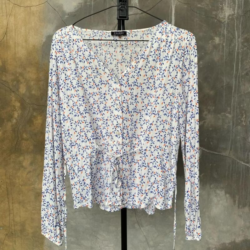 Blouse floral zalora bunga crop