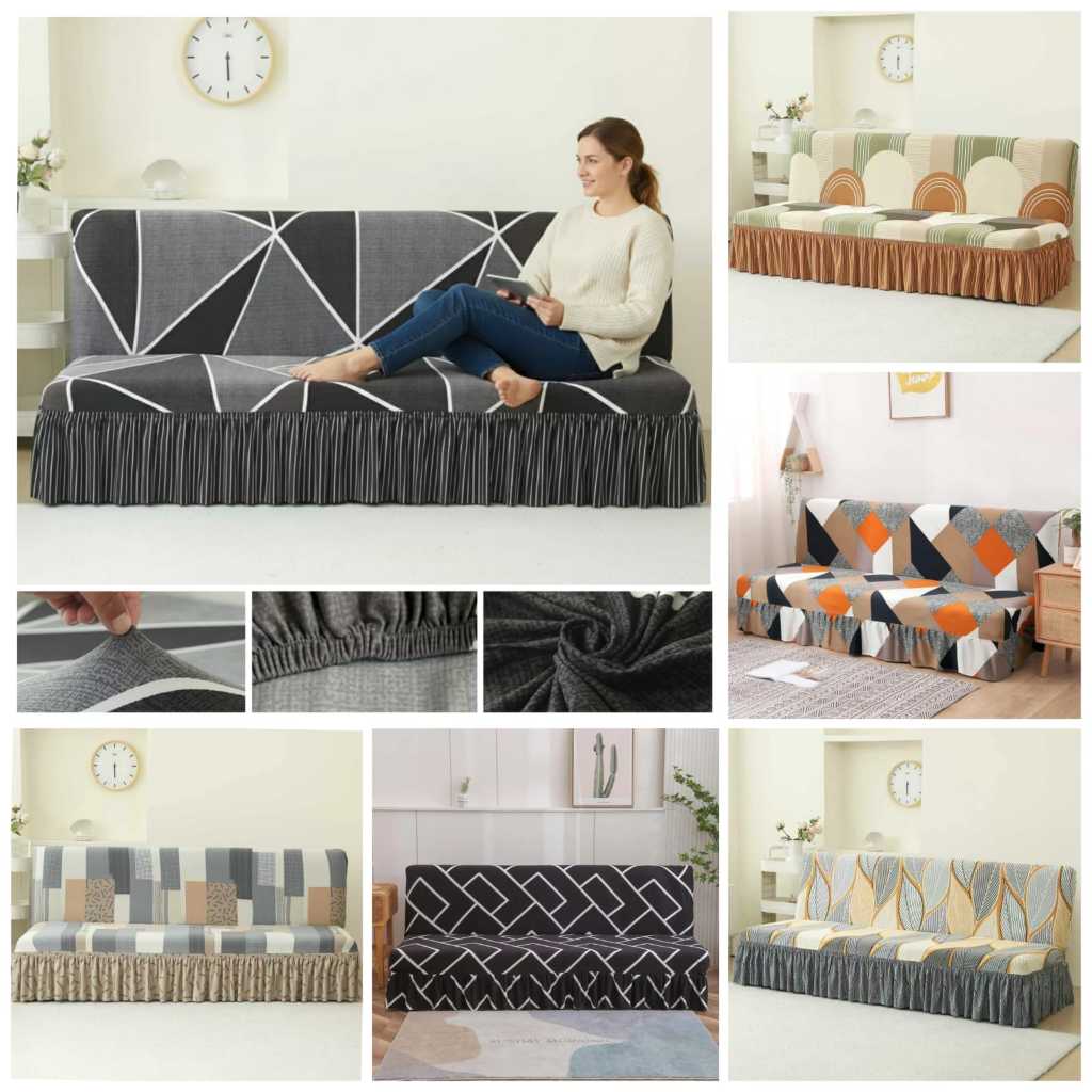 Cover sofa bed INFORMA,GOTHAM,IVARO elastis Sarung RUMBAI penutup sofa bed