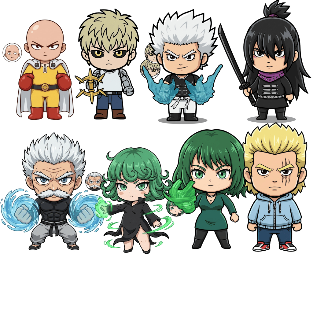 Mainan Action Figure kecil susun rakit Saitama One Punchman