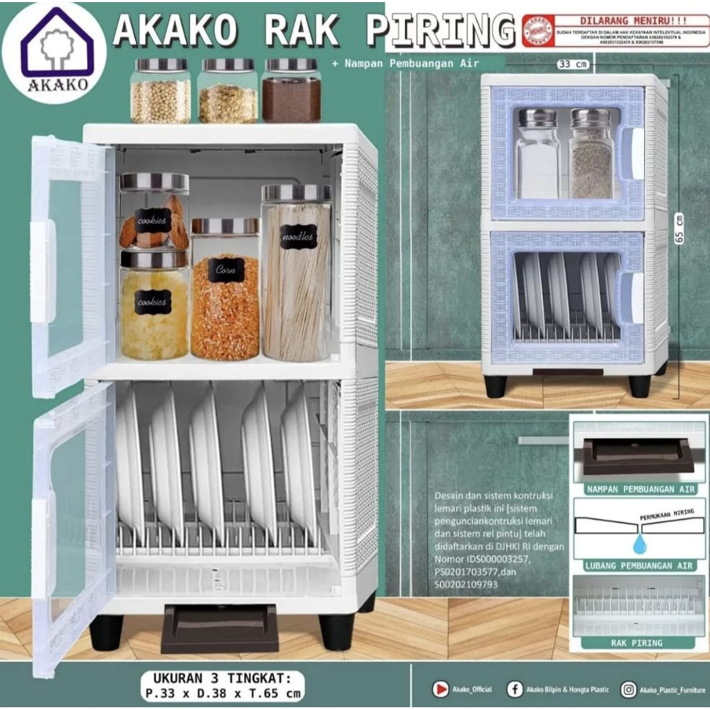 Akako Rak Piring 2 Susun