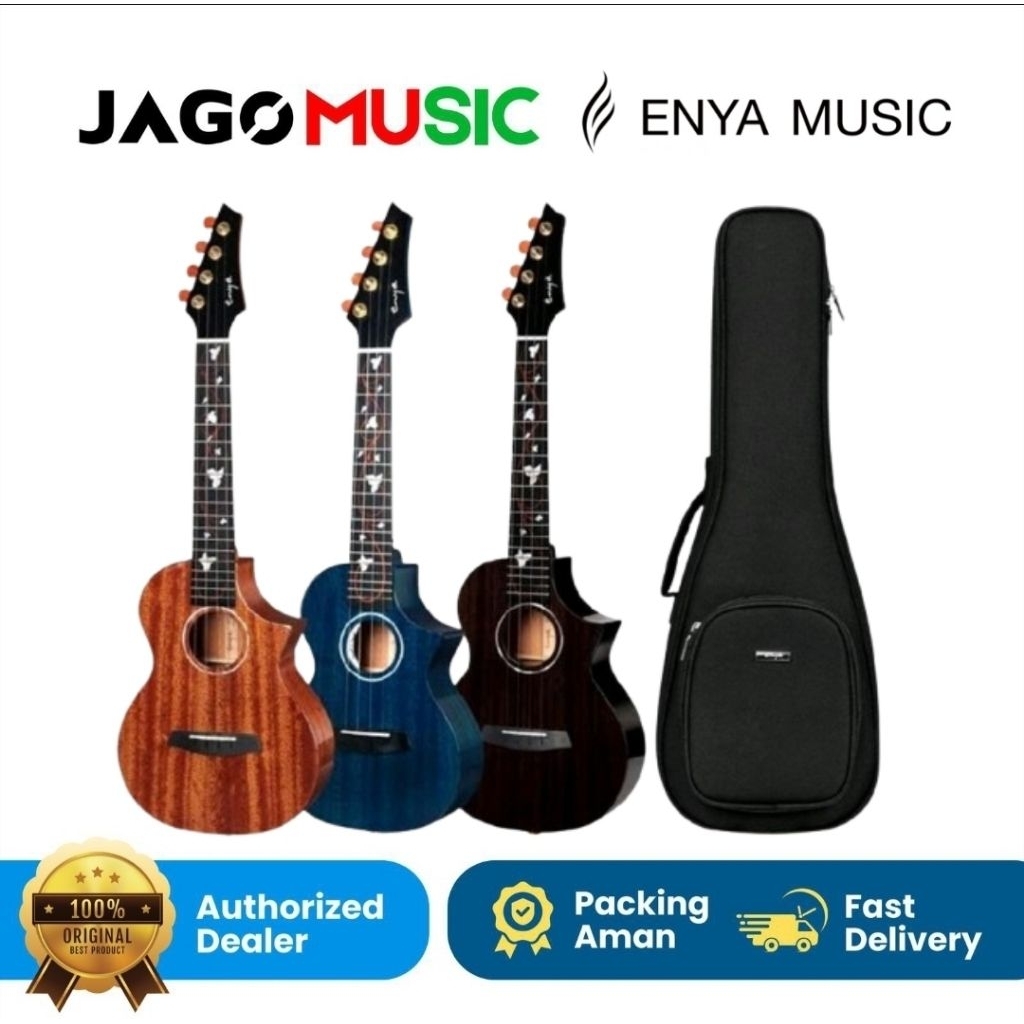 Premium Ukulele Enya Euc M6 23Inch Concert All Solid Mahogany Enya Euc M6