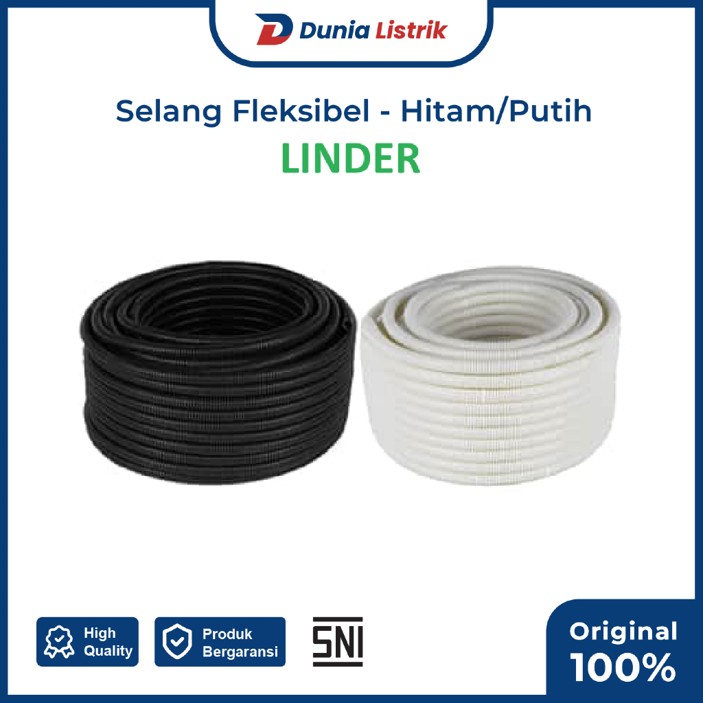 Flexible Conduit | Selang Fleksibel Pipa Listrik Warna Hitam & Putih - Linder