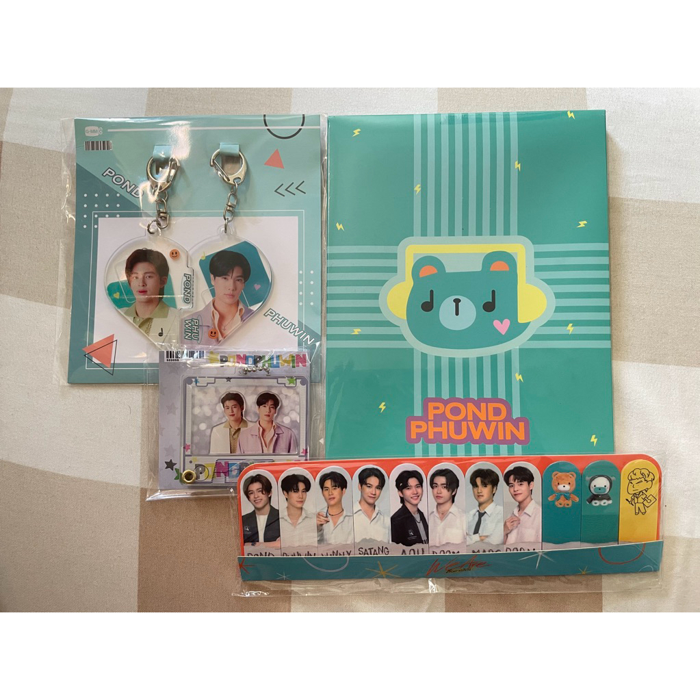 [READY STOCK] OFFICIAL MERCH GMMTV POND PHUWIN PPW POSTCARD WITH FRAME WE ARE STICKY NOTES ALL SEALE
