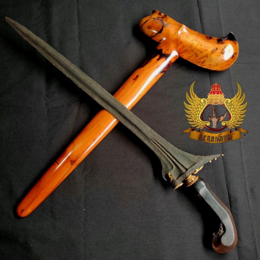 Koleksi Kris Jalak Sinom Pamor Keleng Kinatah Emas Asli Panji Wilis Gajah Singo