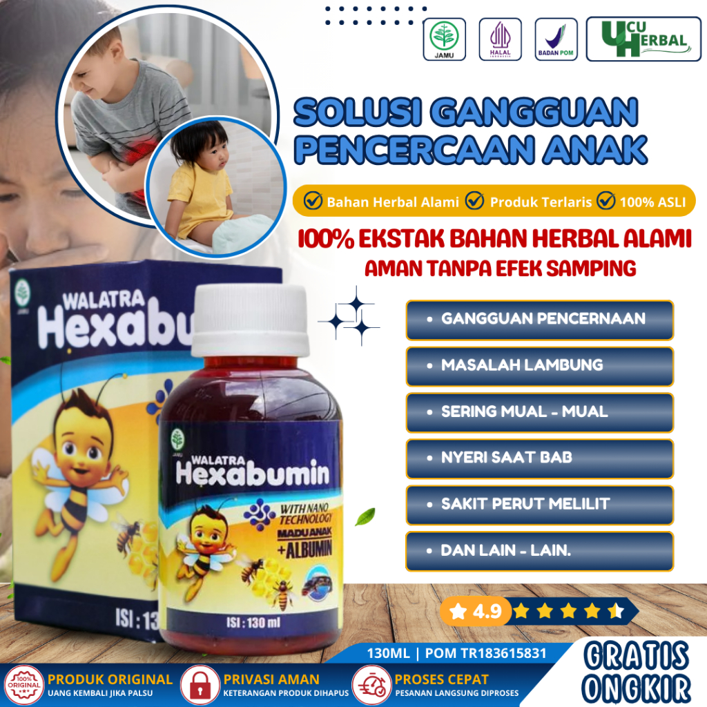 Madu Kesehatan Anak Gangguan Pencernaan Anak, Sakit Perut Anak, Sering Mual - Mual, Sakit Lambung An