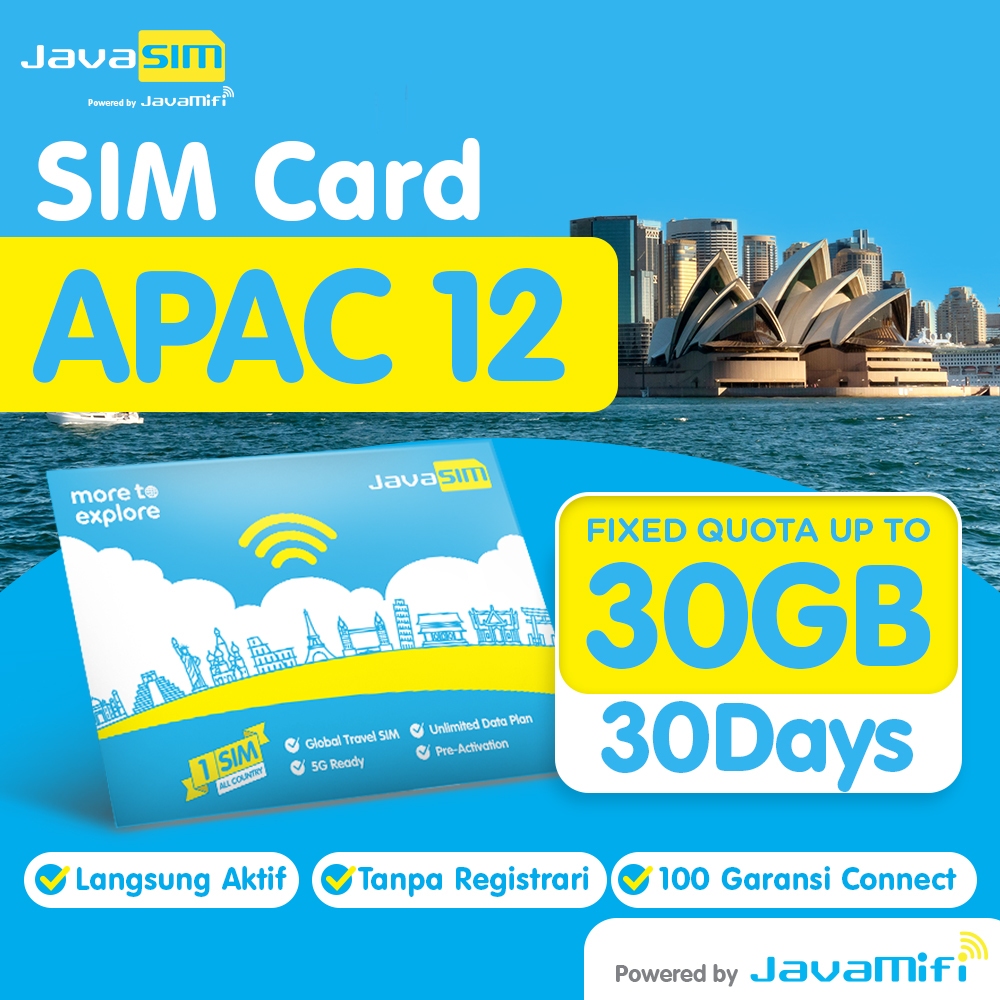 JavaMifi SIM Card APAC12 Fixed Quota