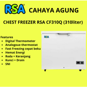 RSA CF 310 Q CHEST FREEZER BOX 318 L LEMARI PEMBEKU 318 LITER BY GEA CF310Q 310Q 310