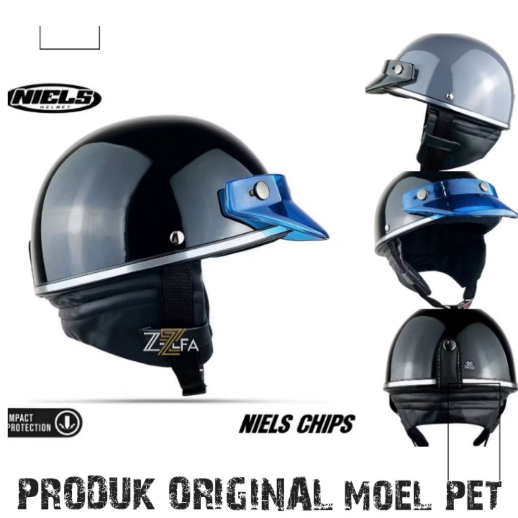 Helm Chips retro Nieal helm dewasa SNI original
