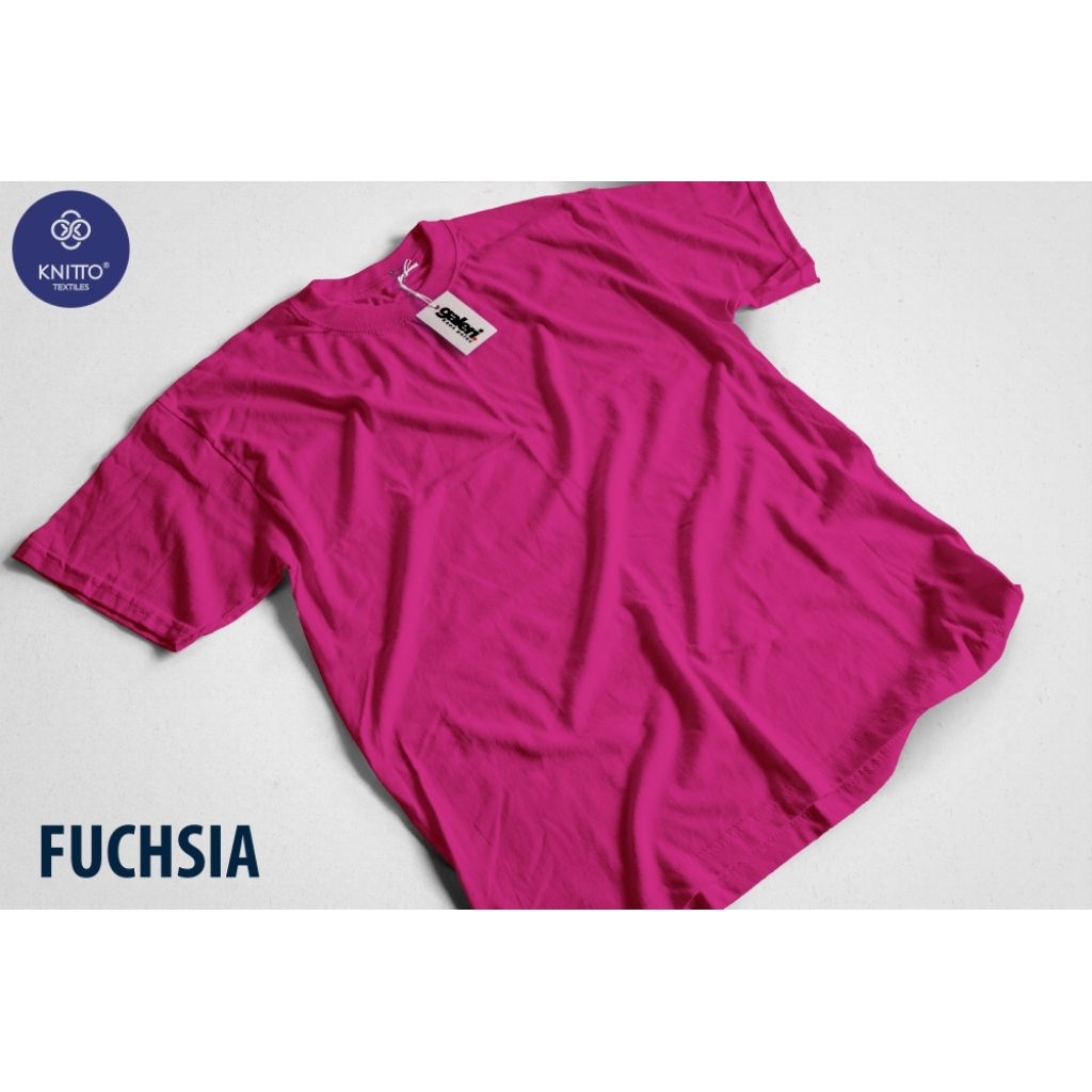 TSHIRT COTTON COMBED KAOS PEREMPUAN PINK FUCHSIA