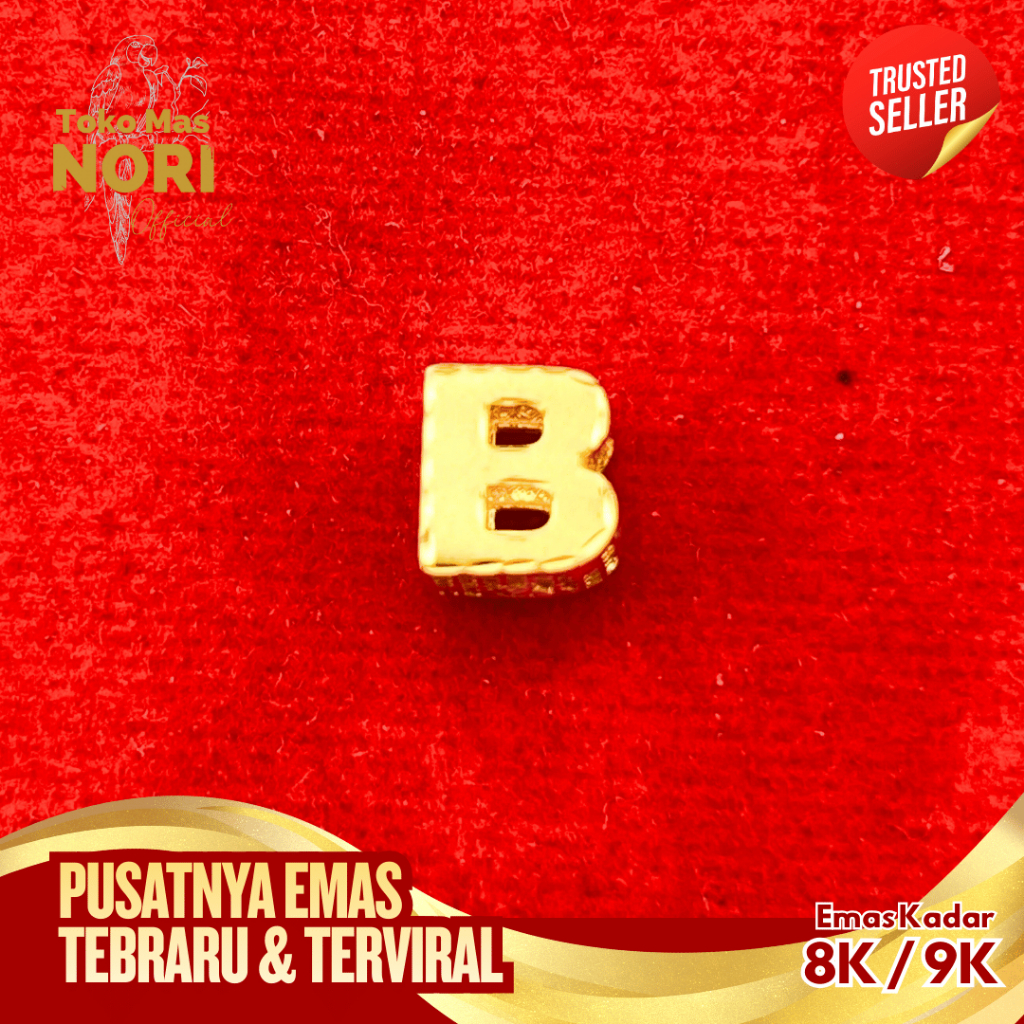 LIONTIN ABJAD B INISIAL NAMA - EMAS 8K - TOKO MAS NORI OFFICIAL