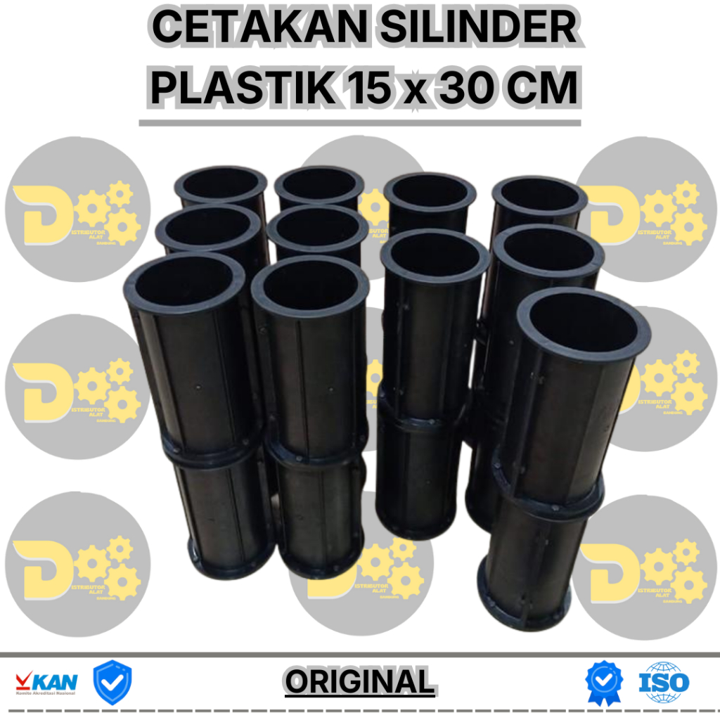 cetakan silinder plastik beton 15 x 30 cm / Cetakan silinder plastik / Cetakan kubus plastik / Cetak