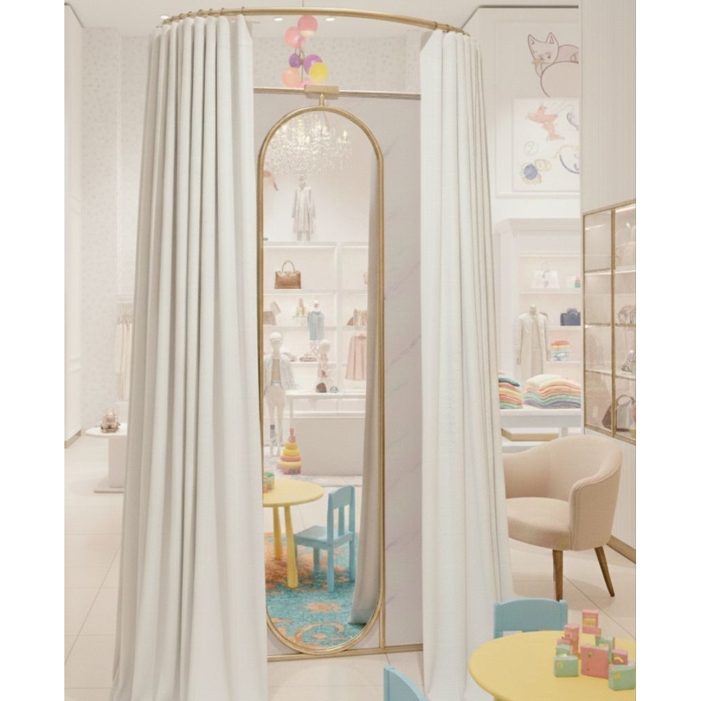 KAMAR PAS RUANG GANTI FITTING ROOM RAKIT PAMERAN ETALASE BAZAR POP UP DISPLAY BUTIK Distro TOKO MALL