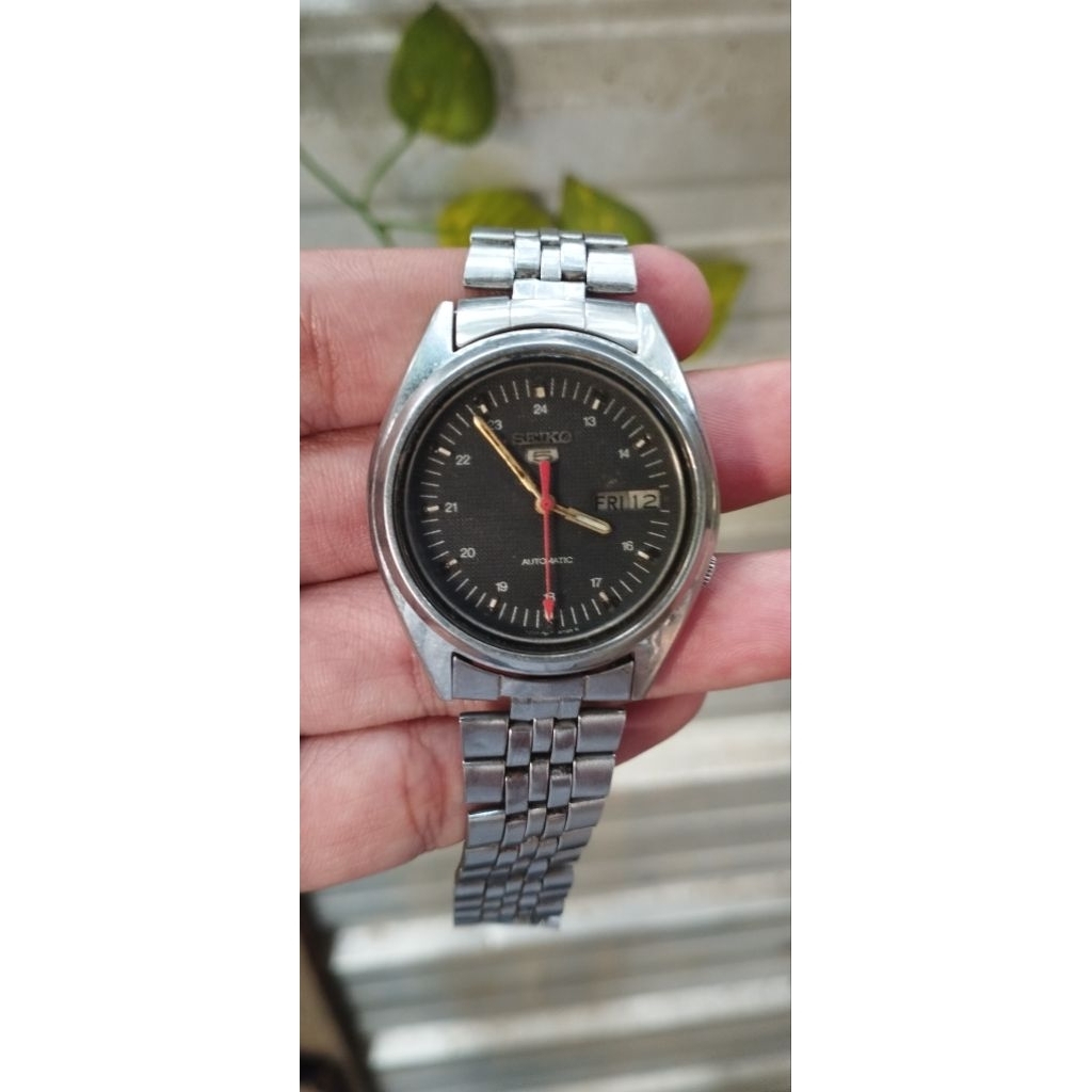 Jual Jam Tangan Seiko 5 Military Black Dial DayDate Automatic CAL 7009-3040 Full Original