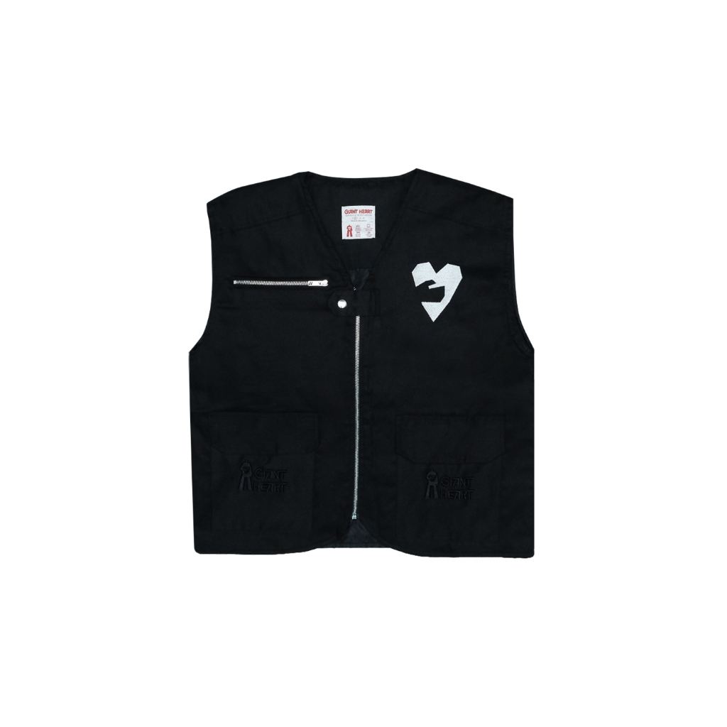 GIANT HEART BLACK VEST - Blave