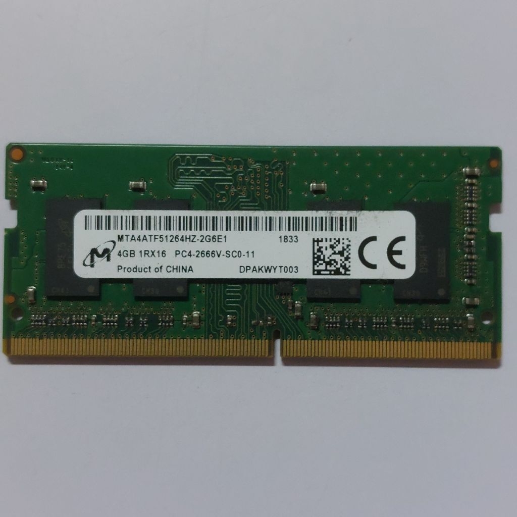 Sodimm Ram Laptop DDR4 4 GB PC4-2666V MICRON Original