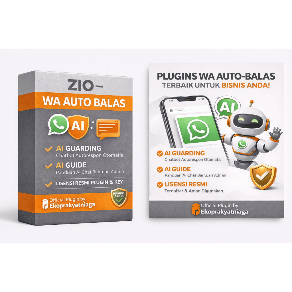 Plugin Notifikasi WA Pesanan Baru WordPress | ZIO WhatsApp Order Notification | Lisensi Resmi