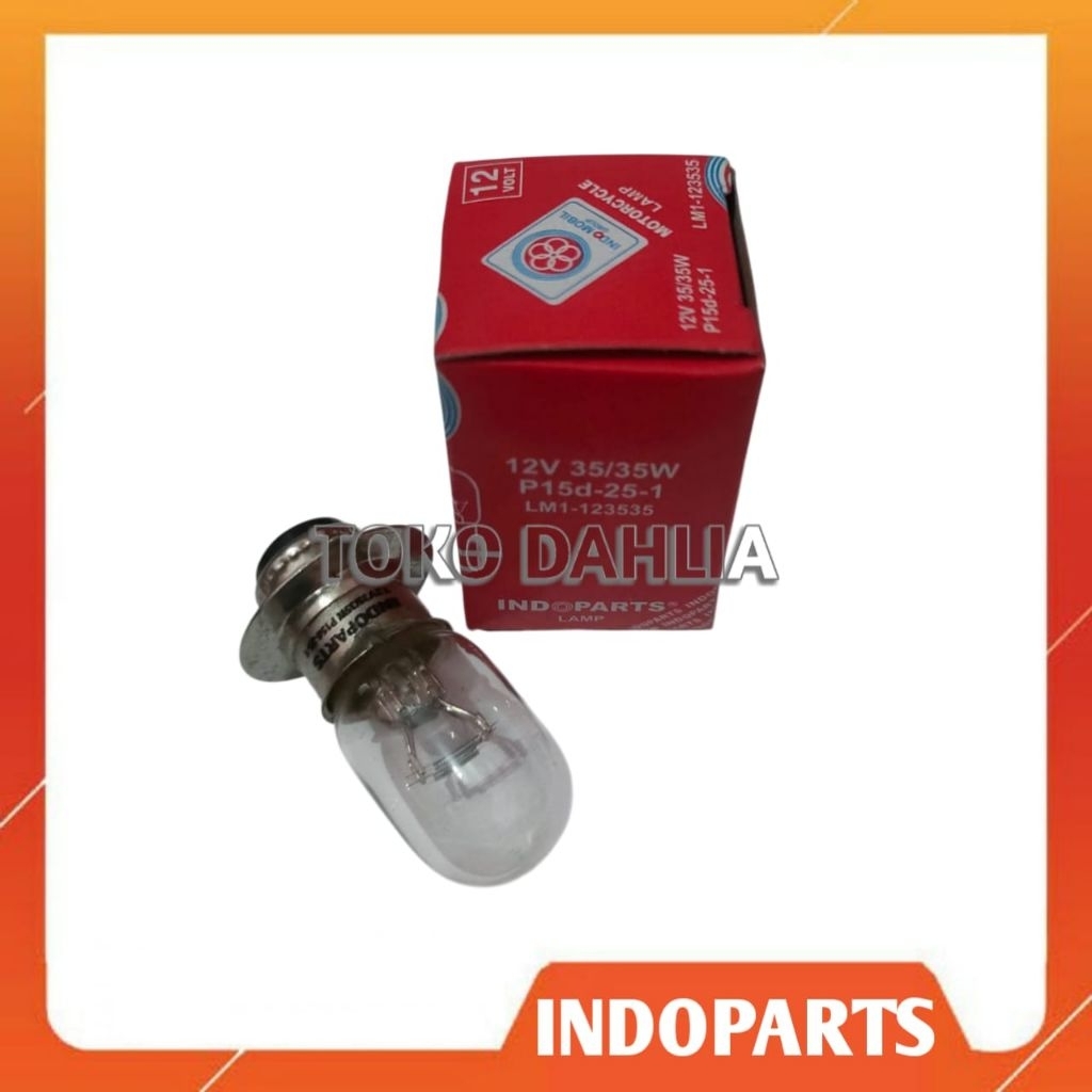Indoparts Lamp / Bulb / Bohlam Depan Kaki Satu LM1-12V 1pcs