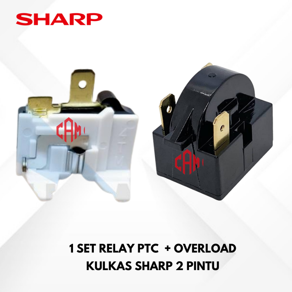 Relay PTC Overload Kulkas SHARP 2 Pintu