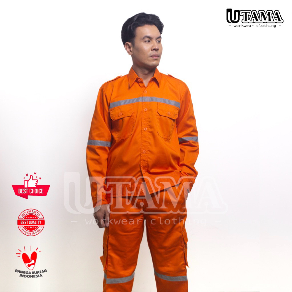 Kemeja Safety Proyek - Seragam Proyek Safety - Baju Safety - Baju Scotlight - Kemeja Surveyor