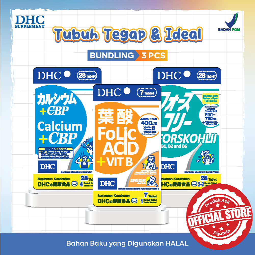 Paket Bundling DHC Calcium, DHC Folic Acid, DHC Forskohlii