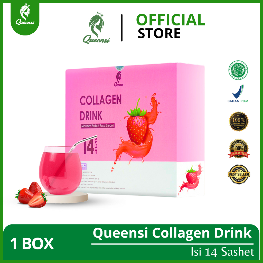 Queensi Collagen Drink Vitamin C Glutathione Kulit Glowing