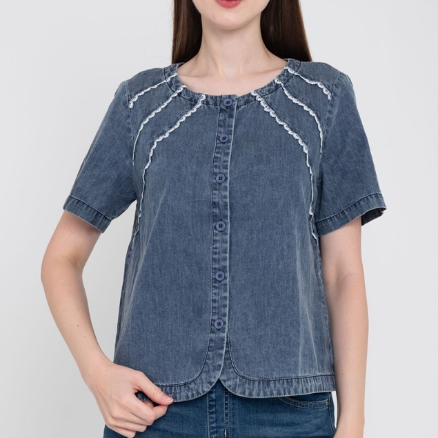 N2 - Elora Soft Denim Blouse 26874