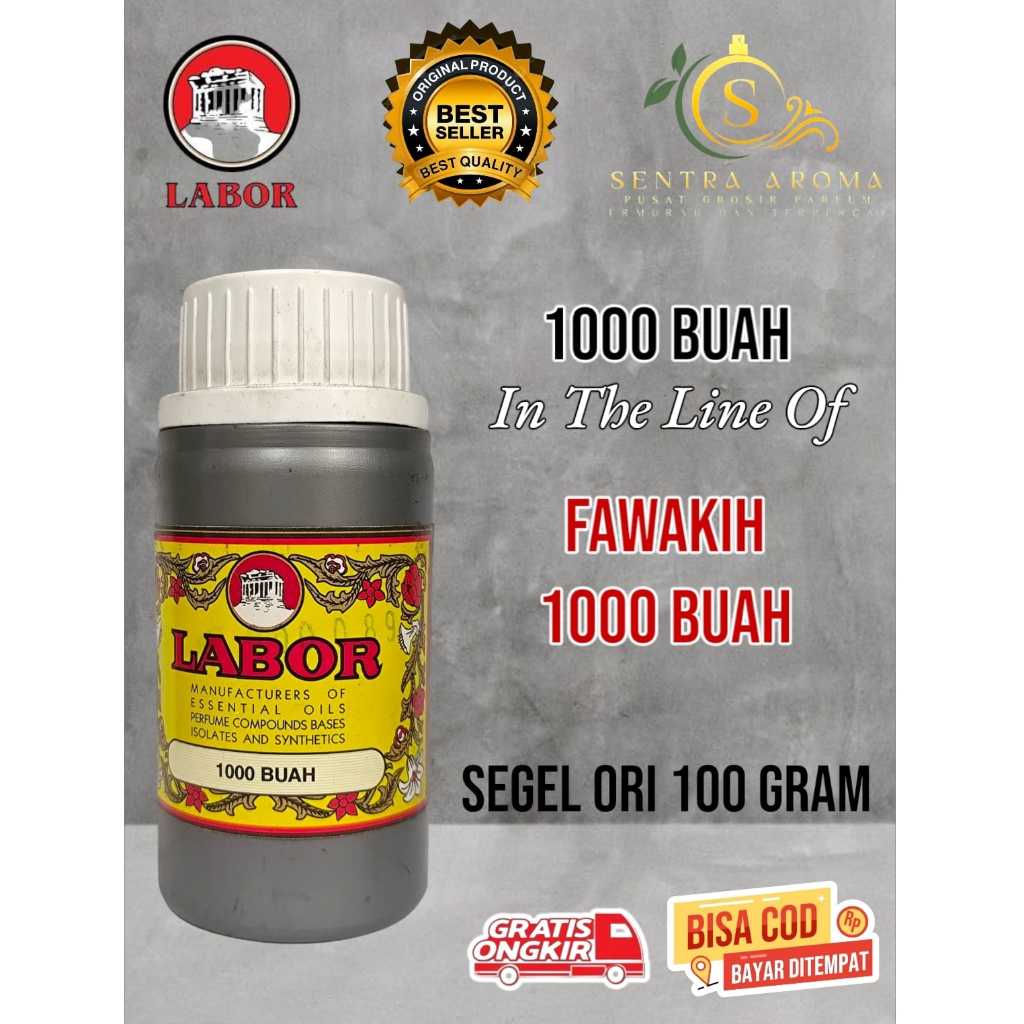 1000 BUAH/FAWAKIH BY LABOR BIBIT PARFUM MURNI  KEMASAN SEGEL KALENG 100 GRAM ( ORIGINAL )