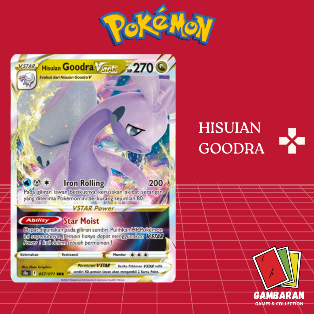 Hisuian Goodra VStar RRR 057/071 s10a Kartu Pokemon Indonesia TCG