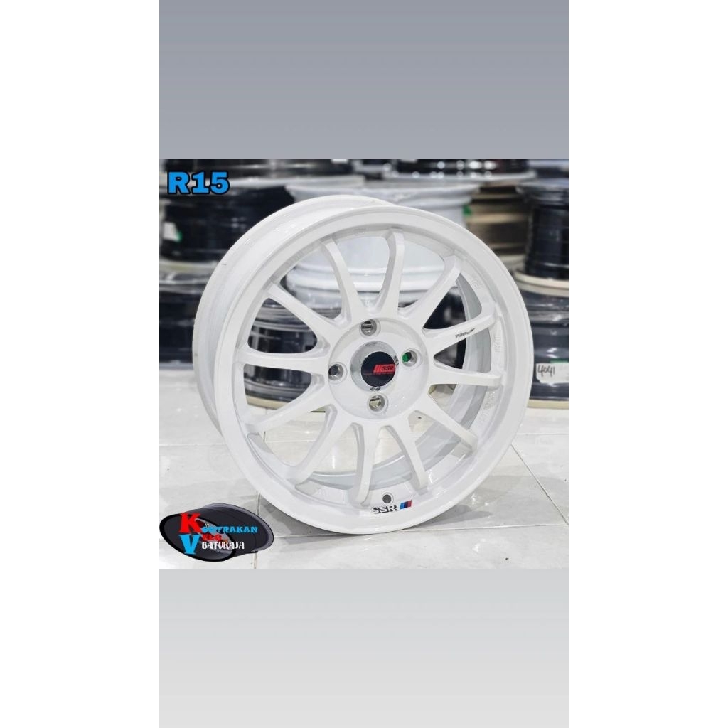 Velg SSR Type F R15 White 4x100 ( AGYA AYLA CALYA SIGRA JAZZ YARIS BRIO AVANZA XENIA DLL)