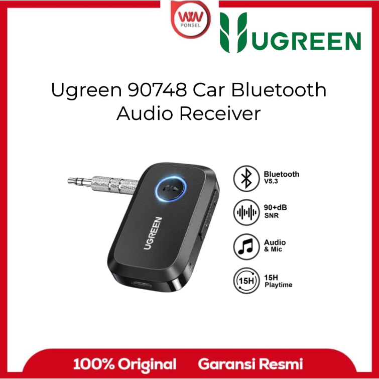 Ugreen 90748 Car Bluetooth Audio Receiver With Audio & Mic Bluetooth 5.3