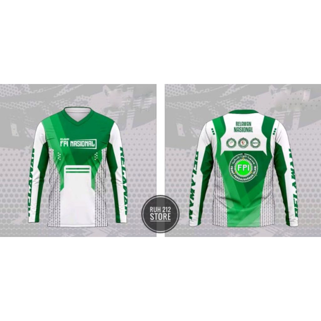 Jersey Pria Relawan FPI Bahan Dry fit Premium Adem+Lembut