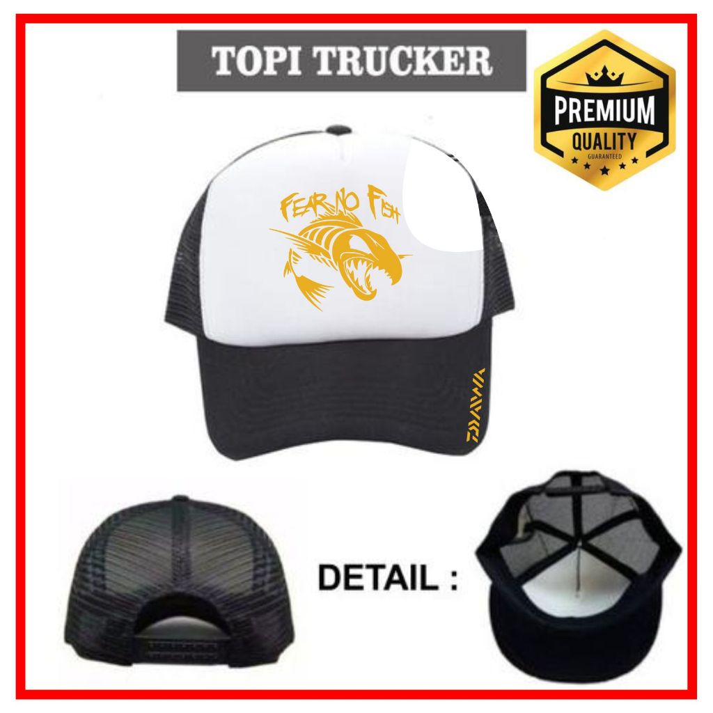Topi Diawa Fear No Fish - TOPI JARING DIAWA FEAR NO FISH GOLD PREMIUM QUALITY
