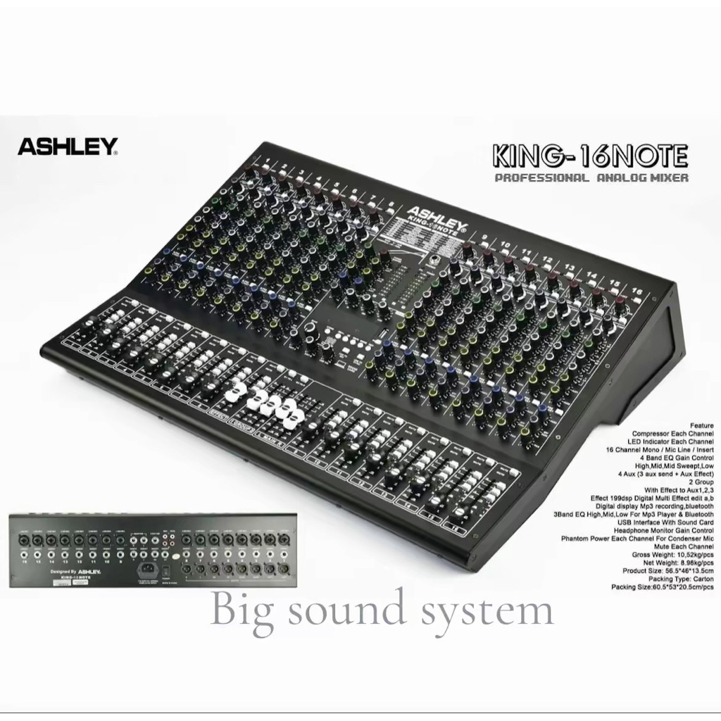 ASHLEY KING 16 NOTE original mixer  16 channel