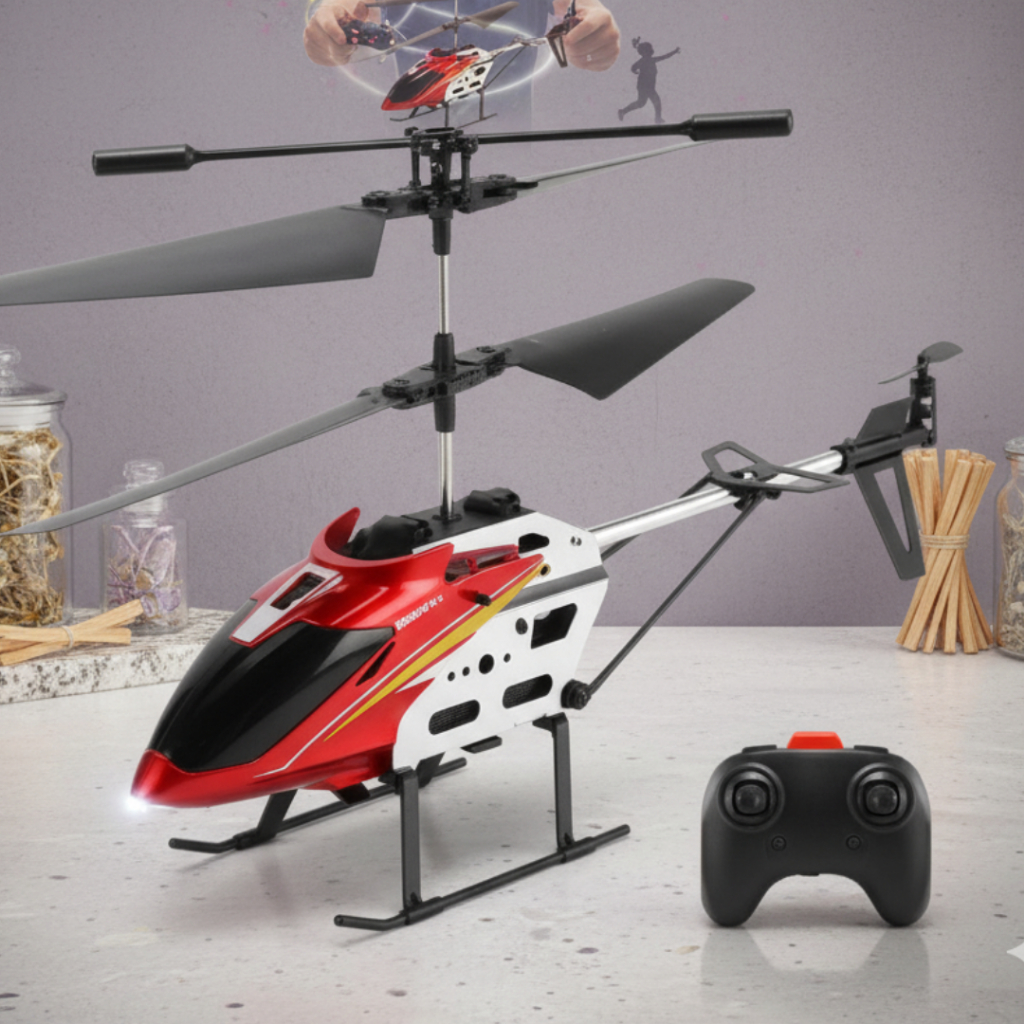 HELIKOPTER MAINAN REMOTE CONTROL 3,5CH RC-018 ANAK TERBANG DENGAN PESAWAT CHANNEL LED ANTI LAKILAKI 
