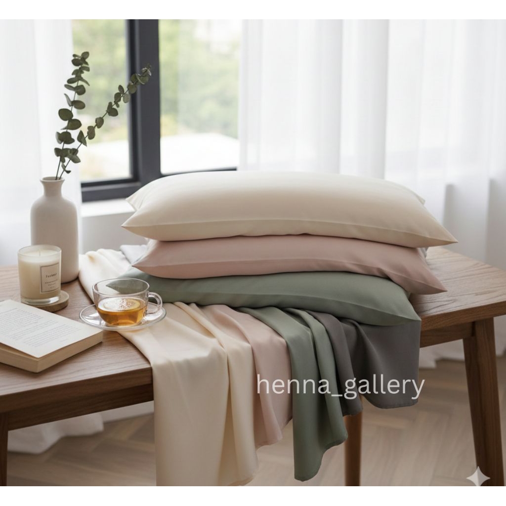 Sarung Bantal 60x90 tncel sutra organik premium KING SIZE 60x90