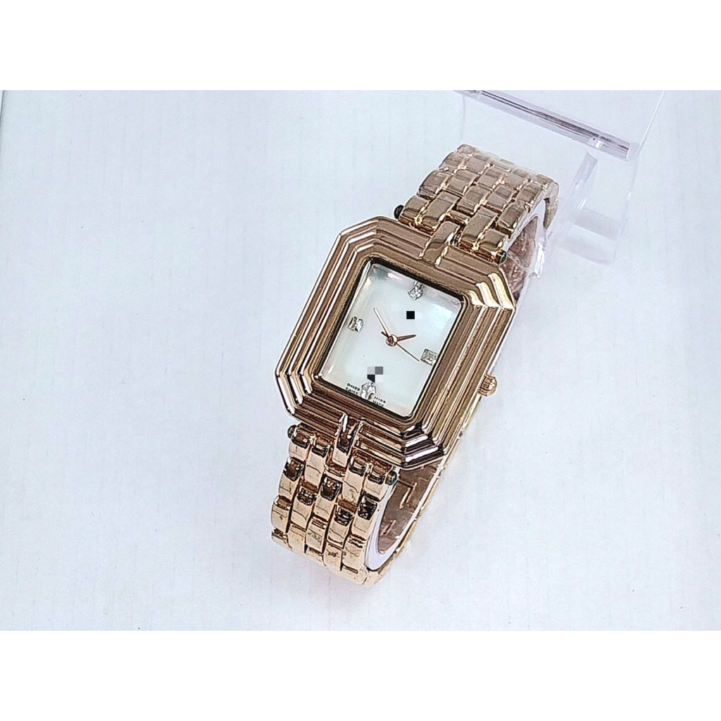 Jam Tangan Wanita Square Swarovski ROSEGOLD