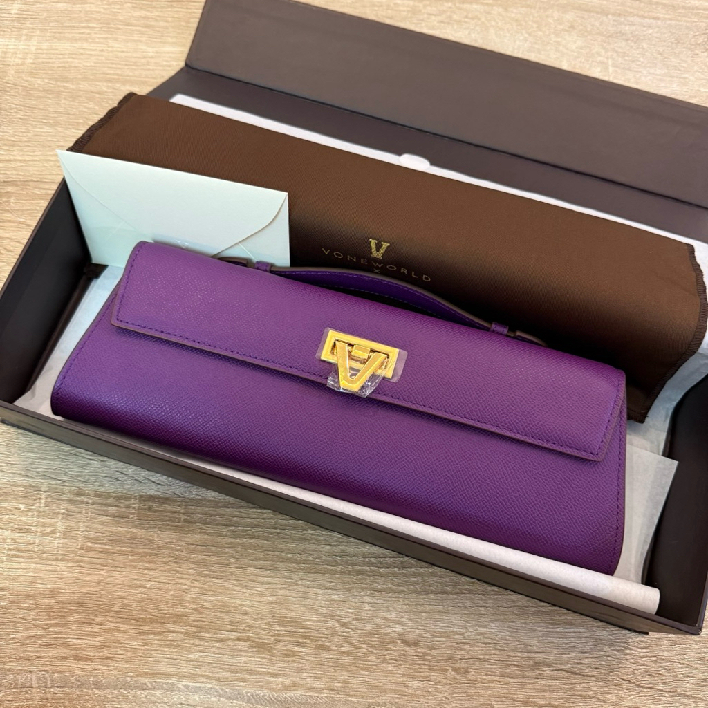 (NEW) Vone World - Davi Bag Epsom Royal Plum Gold Hardware (Ready Stock)