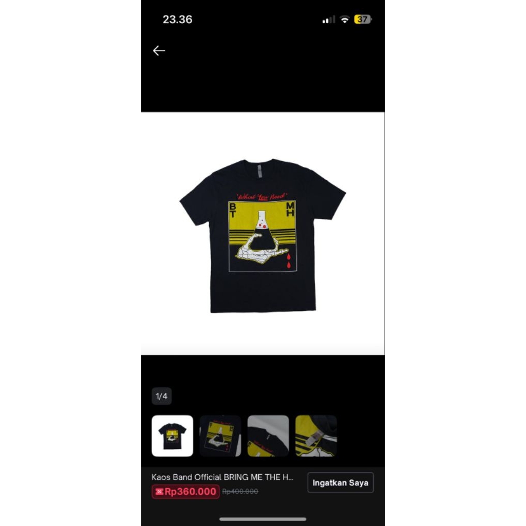 Bring Me The Horizon Official T Shirt Black