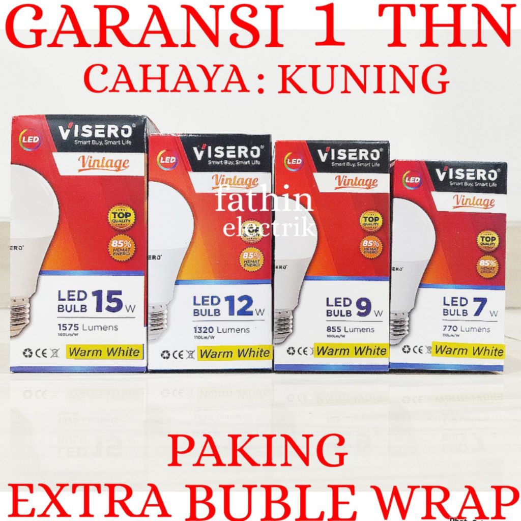 BOHLAM LED / LAMPU LED CAHAYA KUNING VISERO