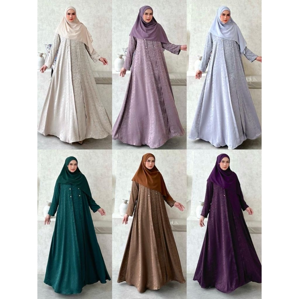 BERRY ABAYA SET HIJAB BY NINONA