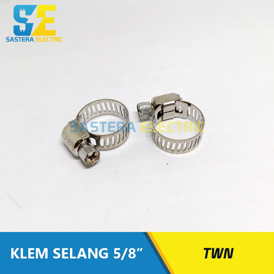 Klem Selang 5/8" inch / Hose Clamp 5/8 Stainless Steel / Klem Selang Kran Air 5/8 / Klem Besi 5/8 in