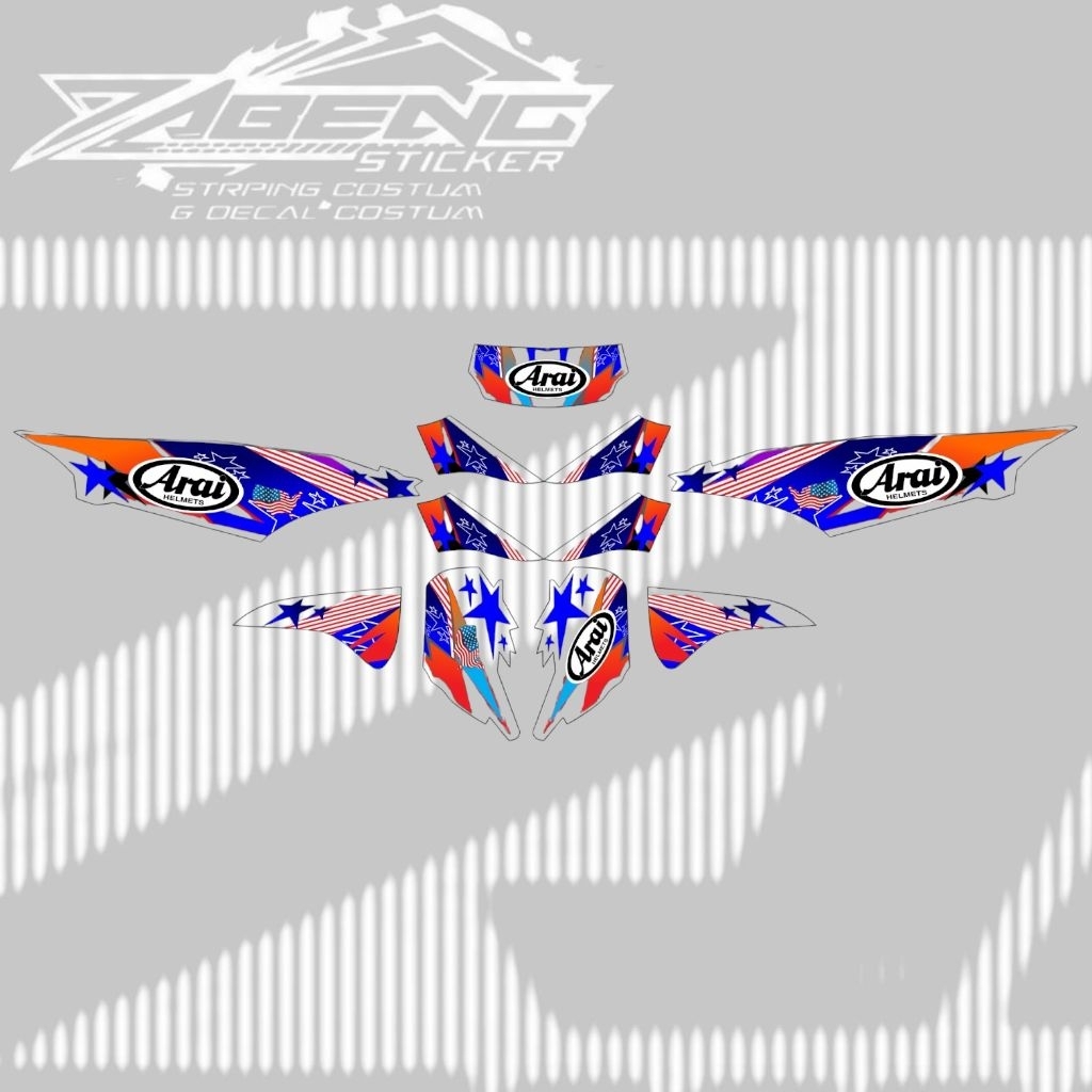 STRIPING TRANSPARAN MIO SPORTY DESAIN ARAI