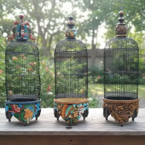 Tebok pleci ukir Naga vs macan