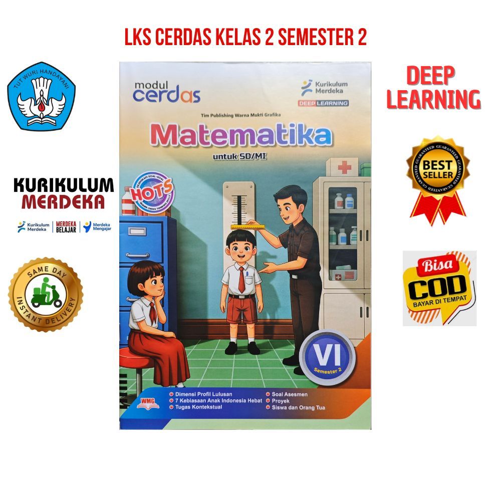 Lks Cerdas Matematika Kelas 6 Smt 2 Kurmer  Terbaru Murah