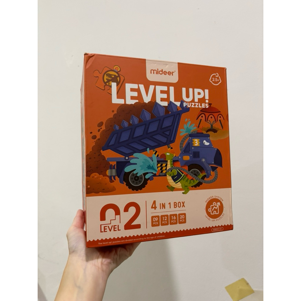 PRELOVED - Puzzle Mideer Level 2 Dino Transportation Excavator Boy Puzzle Boy Toy