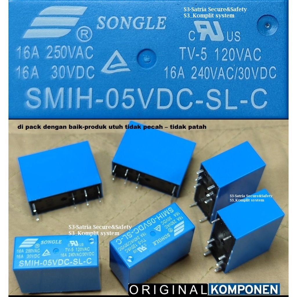 SMIH-05VDC-SL-C Relay Songle SMIH 05VDC SL C 5V Kaki 8Pin relay smih-05VDC-SL-C DC 5v 5VDC biru rila