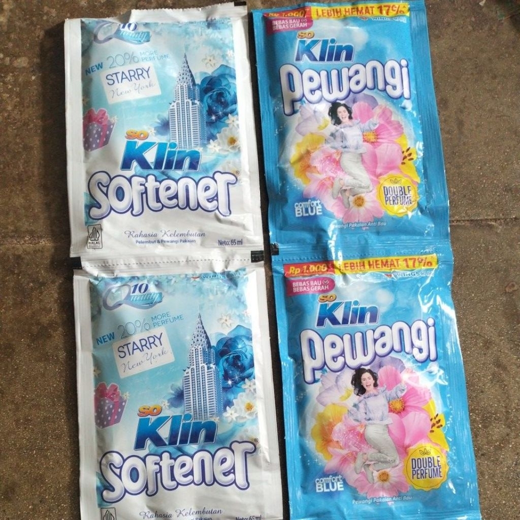 PEWANGI DAN PELEMBUT PAKAIAN SOFTENER SOKLIN DAN SOKLIN PEWANGI RENCENG
