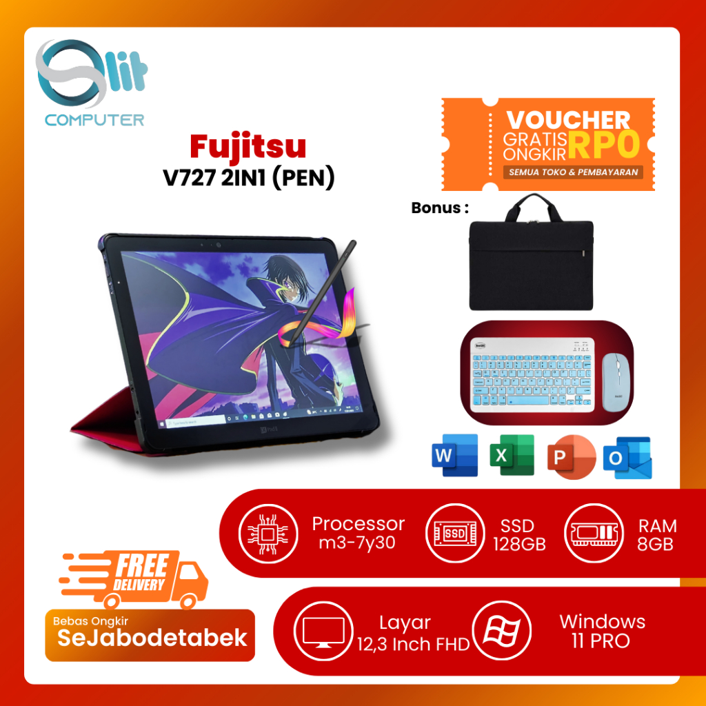FUJITSU V727 Touchscreen | Core m3 | RAM 8GB | SSD 128GB | Stylus & Bonus