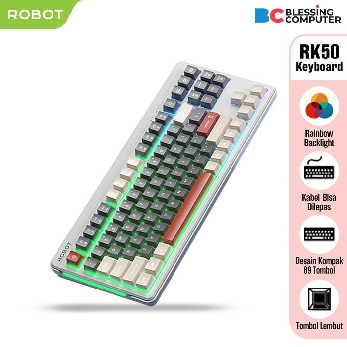 Keyboard USB ROBOT RK50 Grey