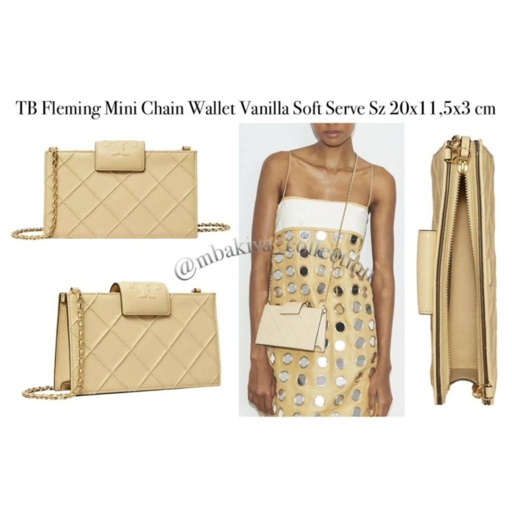 TB Fleming Mini Chain Wallet Vanilla Soft Serve